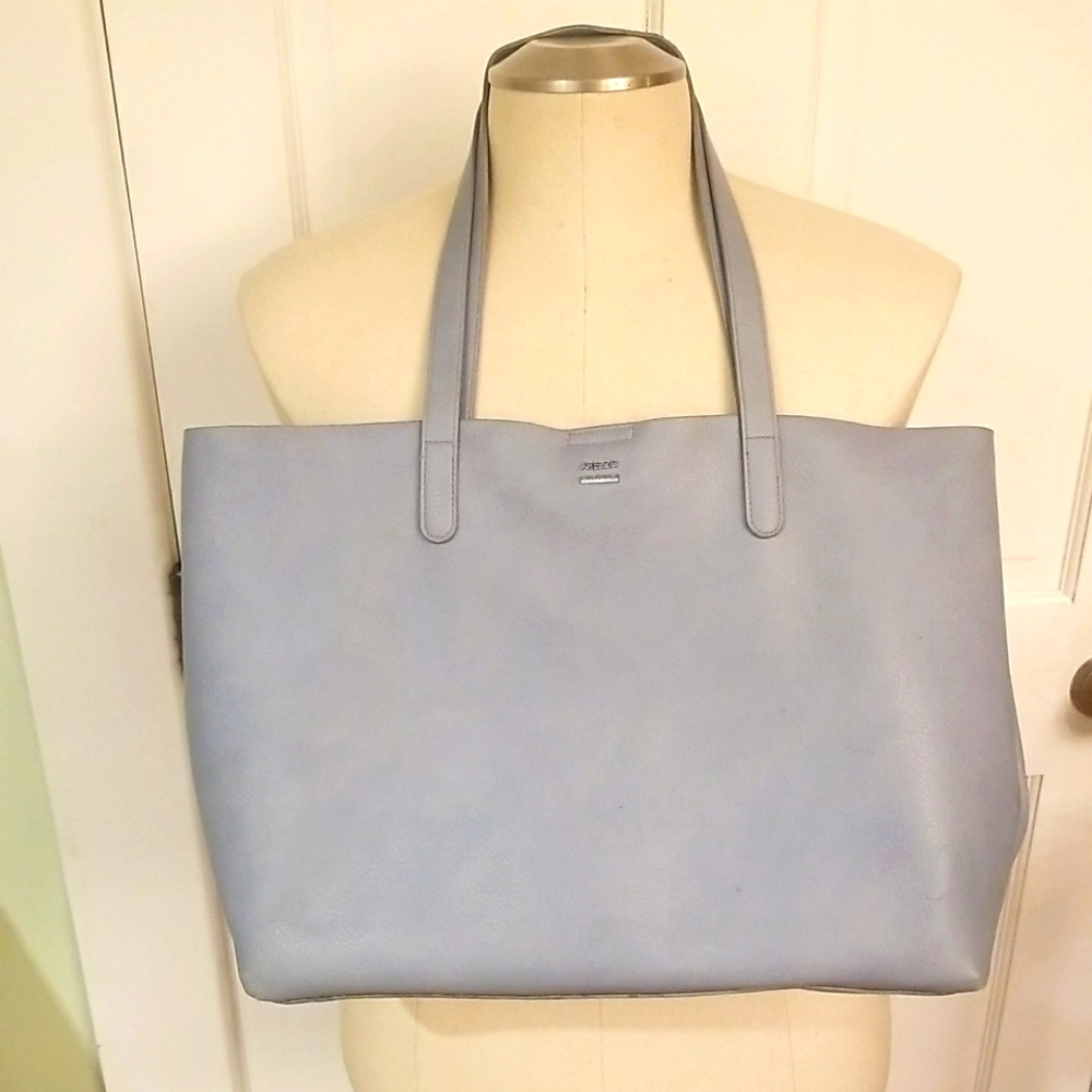 Gorgeous lilac baby blue faux leather tote